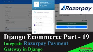 Django Ecommerce Part 19 | How to integrate Razorpay payment gateway in django | Accept UPI Cards