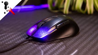 A look at the Roccat Kone Pro with button sound test and size comparison