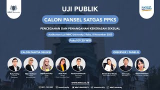 Uji Publik Calon Panitia Seleksi Satuan Tugas Pencegahan dan Penanganan Kekerasan Seksual