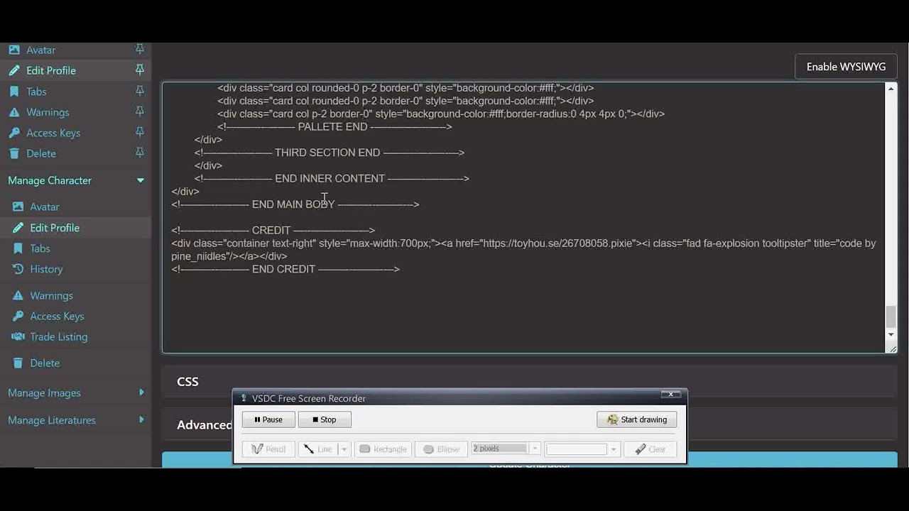How To Set Up Customised Toyhouse Profiles Youtube