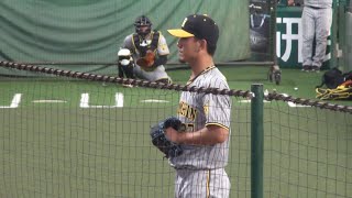 阪神 伊藤将司が試合前にブルペンで投球練習　西武 vs 阪神　2023年6月1日(木) ベルーナドーム