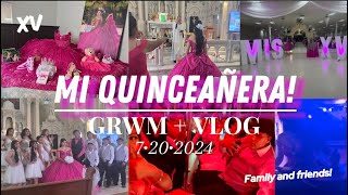 MI QUINCEAÑERA VLOG + GRWM | party bus, valz, suprise dance, family, friends, food, banda, music