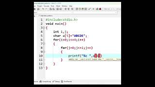Print alphabet pattern in right angle triangle shape in C language#coding #education #cprogrmming