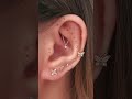 Tribal Stacked Multiple Ear Piercing Curation Ideas for Women