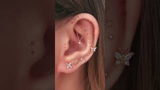 Tribal Stacked Multiple Ear Piercing Curation Ideas for Women