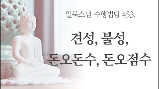 견성, 불성, 돈오돈수, 돈오점수ㅣ일묵스님ㅣ제따와나선원 수행법담 453.