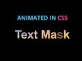 how to create text masking in css |  background clip
