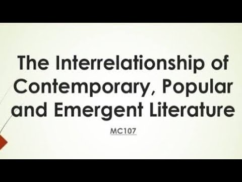 The Interrelationship Of Contemporary, Popular, And Emergent Literature ...