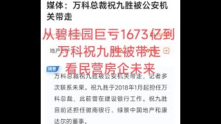 从碧桂园巨亏1673亿到万科祝九胜被带走，看民营房企未来！