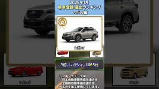 2025年1月 スバル 新車登録・届出ランキングBest5 #クルマの雑学