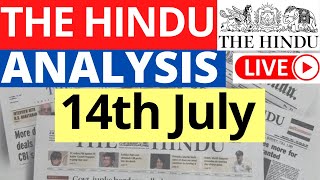 14th July 2023 | The Hindu Newspaper Analysis | Live Current Affairs for UPSC IAS by Sahil Saini