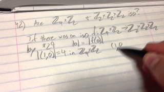 Isomorphisms 7.4 #41,42