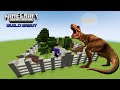 I MADE A T-REX DINOSAUR CAGE IN MINECRAFT 😱|Minecraft Build Gabut