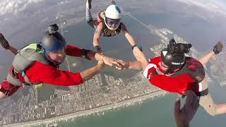 Skydiving Santas @ The Cocoa Beach Pier world record santa skydive | ®Air Sports Parachute Team