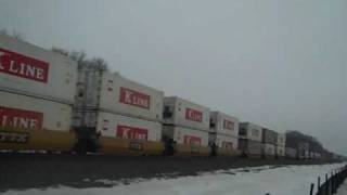 NS 9801 Leads Intermodal at Ogden Dunes