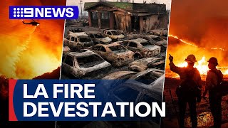 Up to 25 dead a week after LA fires sparked | 9 News Australia