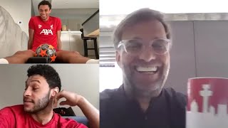 Klopp quizzes Trent & Oxlade-chamberlain on ePL Invitational defeat | Reds' online training session
