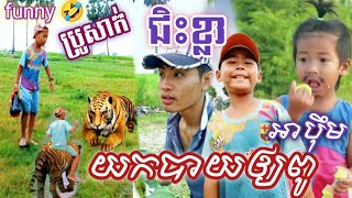 ប្រូសាក់ជិះខ្លាយកបាយឲ្យពូ#អាប៉ឹម#funny #video #ពូលី