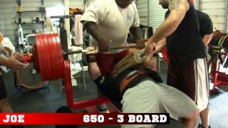 Shirted 3 Board Bench Press