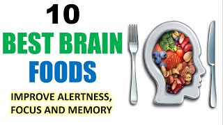 10 BEST BRAIN FOODS | Improve Alertness, Focus and Memory
