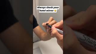 Always check your hotel mirror 😅#short