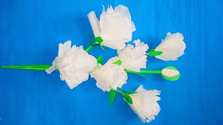 Toilet Tissue Paper Flower Craft/DIY Tissue Paper Flower #shorts