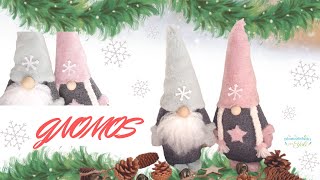 How to Make Large Standing Christmas Gnomes VERY EASY with Socks and Pretty Fabrics