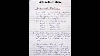 Agricultural Practices