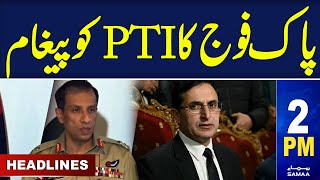 Samaa News Headlines 2PM | ISPR Clear Message to PTI | 09 May 2024 | SAMAA TV