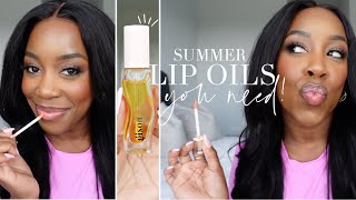 LIP OILS YOU NEED THIS SUMMER *trying new ones + my current favorites* | Andrea Renee