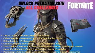 Fortnite - Predator Skin & All Challenges (Complete)