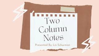 Two Column Notes