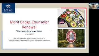 Webinar: Merit Badge Counselor Renewal