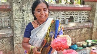 Women Cutting Watermelon in Different Style in Nashik  Rs 20/ - Only | Khau Galli