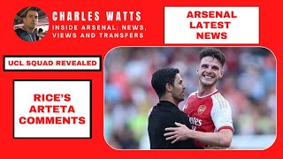 Arsenal latest news: Rice's Arteta comments | UCL squad revealed | Tierney's Sociedad delight