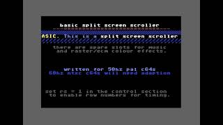 C64 Split Screen Smooth Scroll in BASIC v2.0