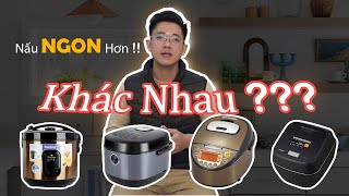 Phân biệt nồi cơm điện cơ, điện tử, cao tần, cao tần áp suất và ưu nhược điểm | Nhà Bean Review