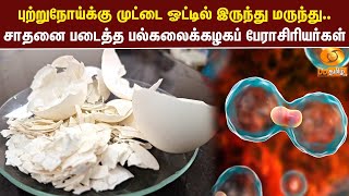 புற்றுநோய்க்கு முட்டை ஓட்டில் இருந்து மருந்து.. சாதனை படைத்த பல்கலைக்கழகப் பேராசிரியர்கள் | Salem