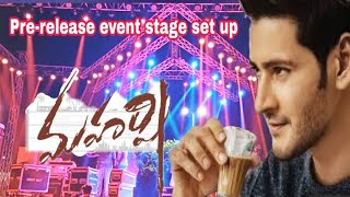Maharshi pre-release event stage set up ll mahesh babu ll necklace Road, people plaza, hyd