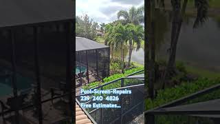 Rescreen by pool-screen-repairs #lanai #pool #swfl #naplesfloridarealestate