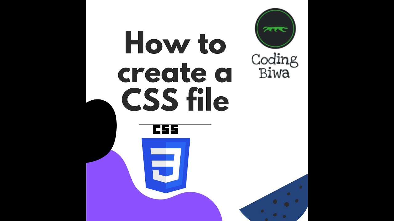 How To Create A CSS File And Link It To A HTML File - YouTube