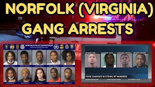 Norfolk Virginia Gang Arrests: Rolling 20s Bloods, 93 Bloods, Spazz Boys, G Shine Bloods and More!