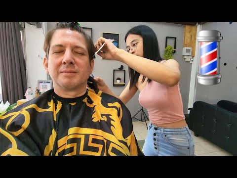 ёятиhaircut By Barber B S Student Barber Girl Best Asmr Relax ёяз ёязн Youtube
