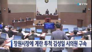 창원시장에 계란 투척 김성일 시의원 구속 / YTN