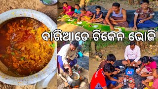 ବାରିଆଡେ ଛୁଆଙ୍କ କୁକୁଡ଼ା ଝୋଳ 😋 l Chicken feast l Gouranga Nayak Odia Vlogs l Chicken curry