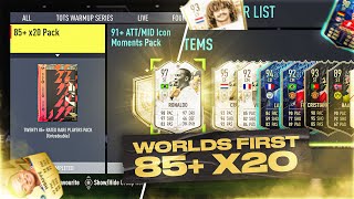 FIFA 22 World's First Guaranteed 85+ x 20 Icon Swaps Pack!