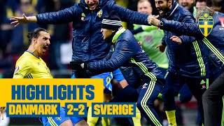 AVGÖRANDE PLAYOFF TILL EM 2016 | Highlights | Danmark - Sverige 2-2