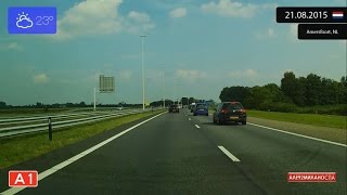 Driving from Amsterdam to Arnhem (Netherlands) 21.08.2015 Timelapse x4