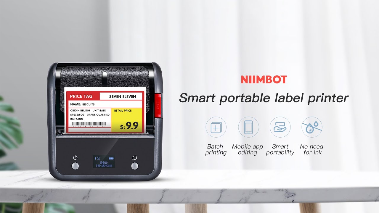 Niimbot Smart Portable Label Printer B3s Operation Youtube