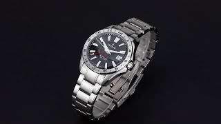 ★New Arrivals★Cronos 39mm GS GMT NH34 Mechanical Men Watch L6029